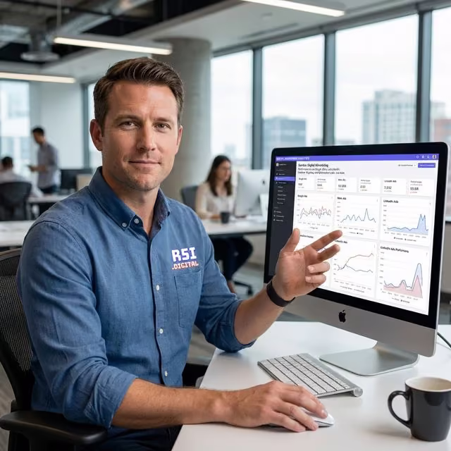 Marketing dashboard and campaign performance charts